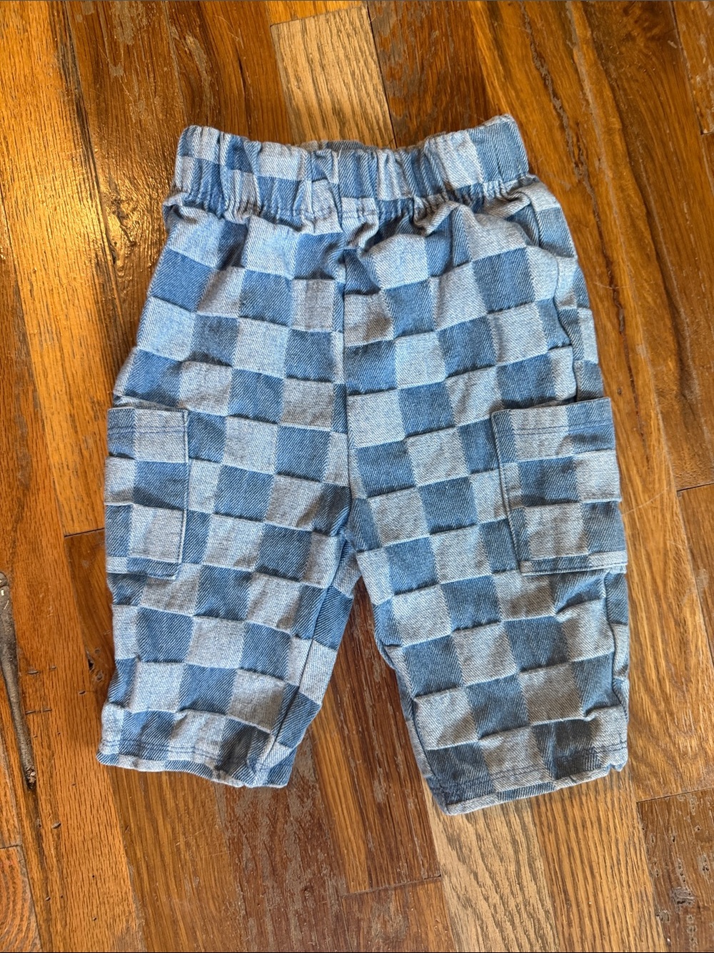 Young Days denim check bolinas pants 6-12m